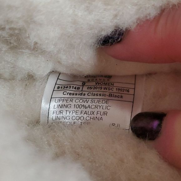 Staheekum Cressida Classic Slippers Like Ugg Scuffette‎ Size 9 Black Suede Mules - Picture 4 of 5